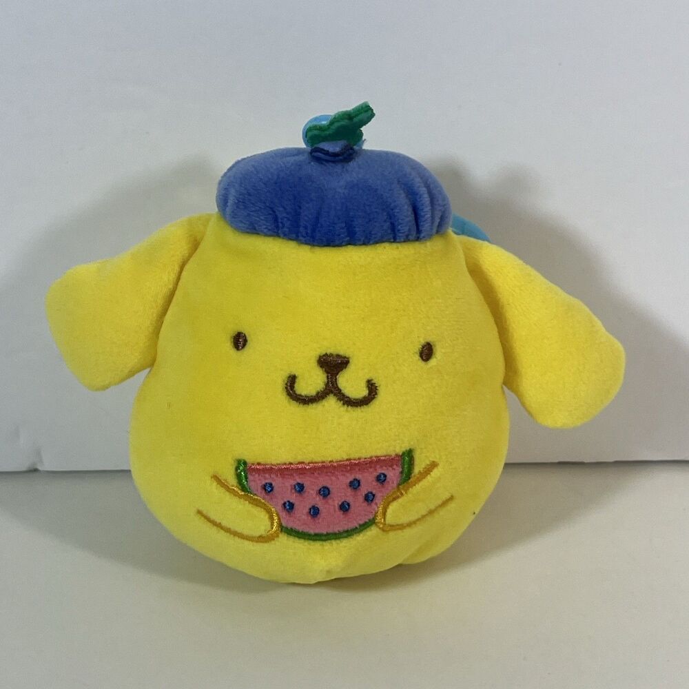 Squishmallows 3.5" Clip-On Pompompurin Holding WATERMELON FRUIT PLUSH